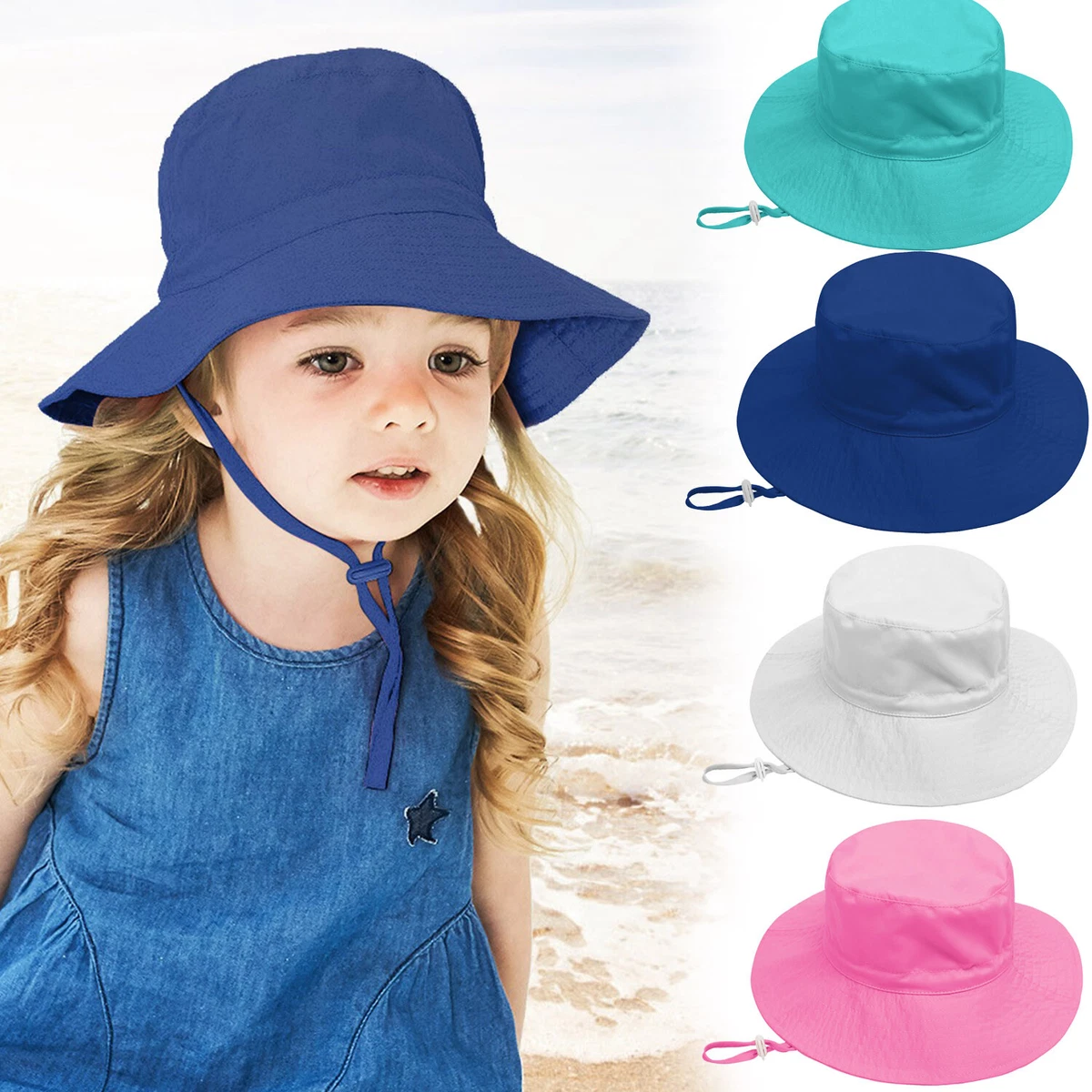 Baby Sun Hat Summer Beach Hat Bucket Cap Girl Boy Newborn Kids Toddler 0-6  Years