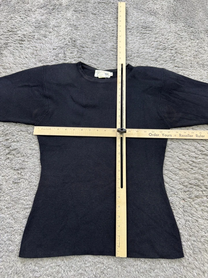 JH коллекционные свитер женщин маленький черный короткий рукав с подкладкой Crewneck пуловер - Изображение 4 из 4