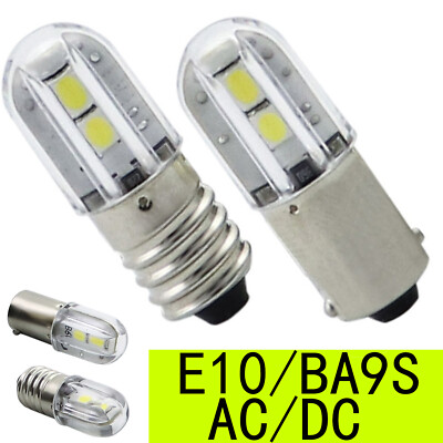 LED Glühbirne E10 BA9S AC DC Schraubsockel Leuchtmittel Birne Lampe Glühlampe
