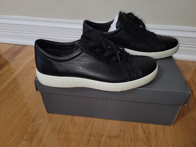 ECCO Soft 7  Men's Leather Sneaker Black Size 40 (US 6-6.5)