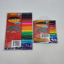 Lot of 2 Packs Jot Washable Markers 20 Fine 10 Broad Line Assorted Colors NOS