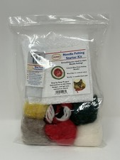 NIB Colonial Needle Felting Starter Kit Blue Point Felting Needles Wool Fiber F6