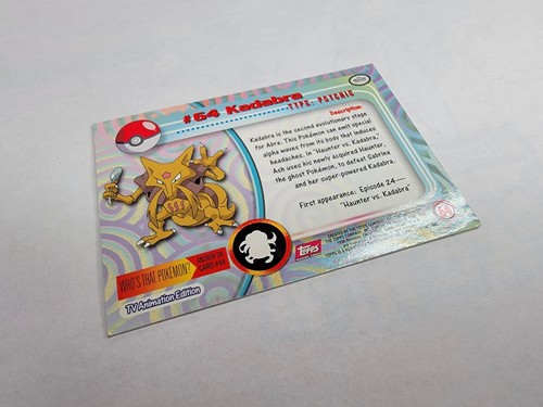 Topps Pokémon #64 Kadabra Regular Physic Pokémon TV Animation Edition HP - Picture 9 of 11