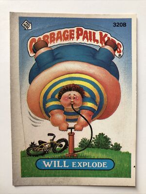 Garbage Pail Kids 1987 Topps Original Series 8 Sticker Will Explode 320b