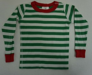 red and green striped long sleeve shirt