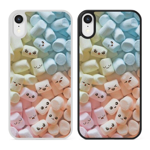 Cute Kawaii Marshmallow Faces Pattern Phone Case Cover For iPhone Samsung Galaxy - 第 8/10 張圖片