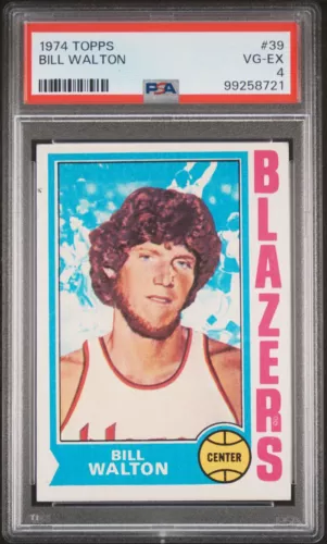1974-75 Bill Walton PSA 4 Topps #39 Card VG-EX Rookie Cert 99258721 Trailblazers