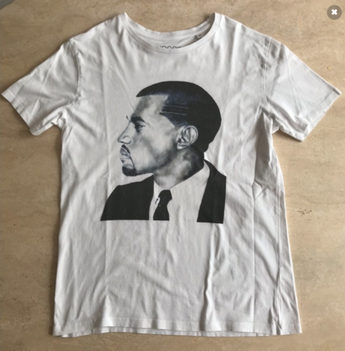 T-SHIRT "KANYE WEST - SOL'S - WOOOP" BLANC - TAILLE : M - Foto 1 di 3