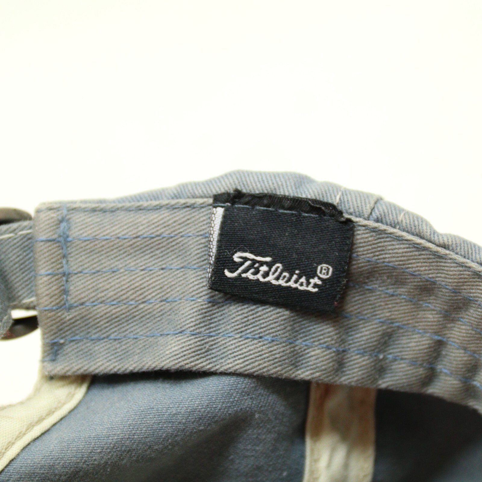 Titlest Shure Blue White Strap Back Golf Cap Hat EMBROIDERED ONE SIZE