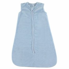 Hudson Baby Safe Sleep Fleece Wearable Sleeping Bag Blanket, Light Blue