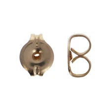 14kt Gold Earring Back, Simple, Replacement Earring Back, Genuine 14kt Gold, 1pc