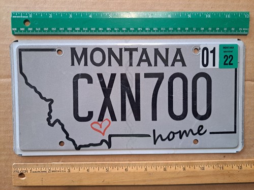 License Plate, Montana Specialty: 2022, Heart (for) Home, Passenger, CXN 700 - Afbeelding 1 van 3