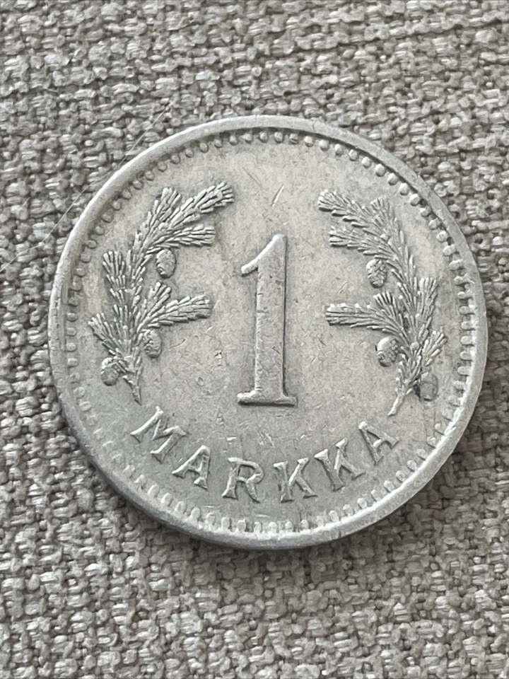 Moneda de un dólar Finlandia 1 Markka 1940 S KM#30. León desenfrenado. Suomi. Segunda Guerra Mundial. TA265* Foto 2 de 2