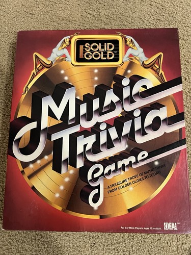 Vintage 80s Solid Gold Music Trivia Game-by Ideal- 1984 - 100% Complete ...