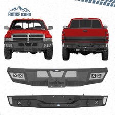 Hooke Road Front Rear Bumper For 1994-2002 Dodge Ram 1500 2500 3500 Hooke Road Front Rear Bumper For 1994-2002 Dodge Ram 1500 2500 3500