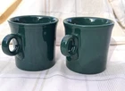 2 Fiesta Fiestaware Mug Evergreen O Ring Handle HLC Retired Color