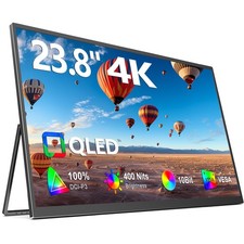 UPERFECT Portable Monitor 23.8" 4K 3840x2160 HDMI USB-C Travel Screen For Laptop