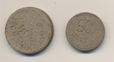 Austria 1 Crown + 50 Heller 1914 M. PAM & CO National Crown Emergency Money (849C