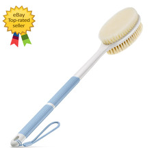 Back Scrubber Anti Slip Shower Brush Long Handle Stiff Soft Bristles Body Exfoli