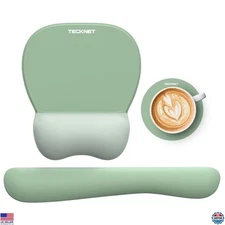 TECKNET Ergonomic Gel Mouse Pad & Keyboard Wrist Rest Set with Non-Slip Base