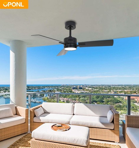 42" Black Ceiling Fan with Light, Remote Control, Downrod Mount, Noiseless, R... - Bild 8 von 8