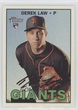 2016 Topps Heritage High Number Gum Damage Back Derek Law #697 0b0