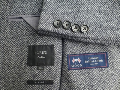 J.CREW Ludlow Jacket 46L Tweed Excellent Condition Moon Sport Coat Blazer