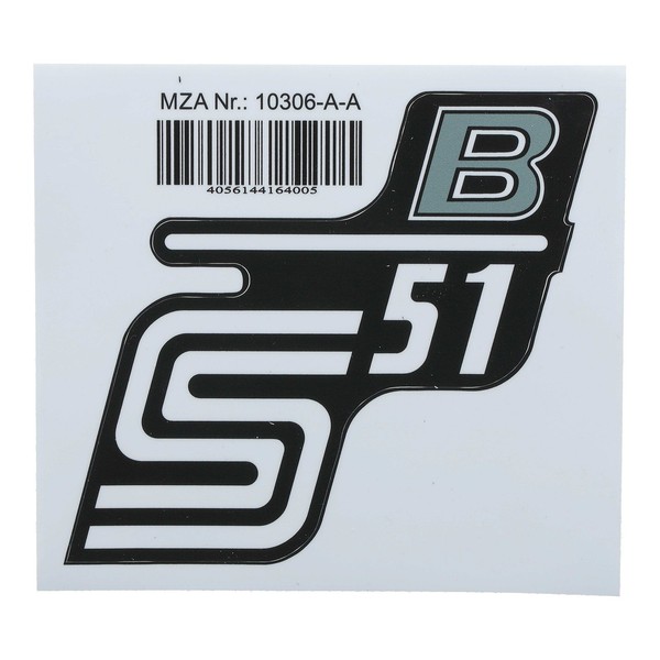 Klebefolie Seitendeckel S51 B Silber FüR Simson S51-image