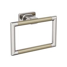 Amerock BH26612PNBBZ  Polished Towel Ring, Nickel/Golden Champagne
