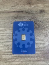 Royal Mint Britannia Gold Bar 1g 999.9 Fine Gold, Sealed