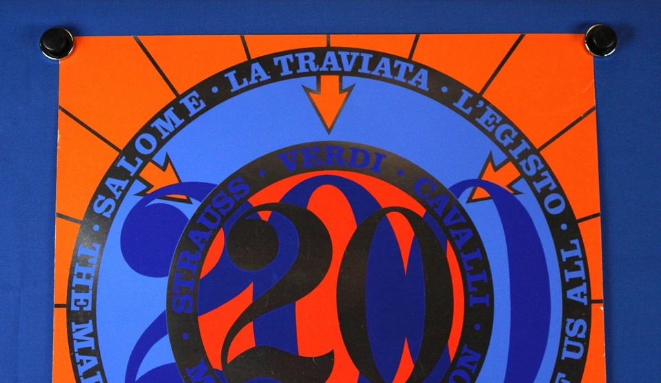 Póster serigrafía vintage de Robert Indiana Santa Fe Opera temporada 1976 31 x 22 Foto 3 de 4