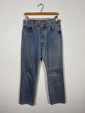 Levis 501 vintage made in USA 90s women's jeans light wash vtg denim 30" W 26" L
