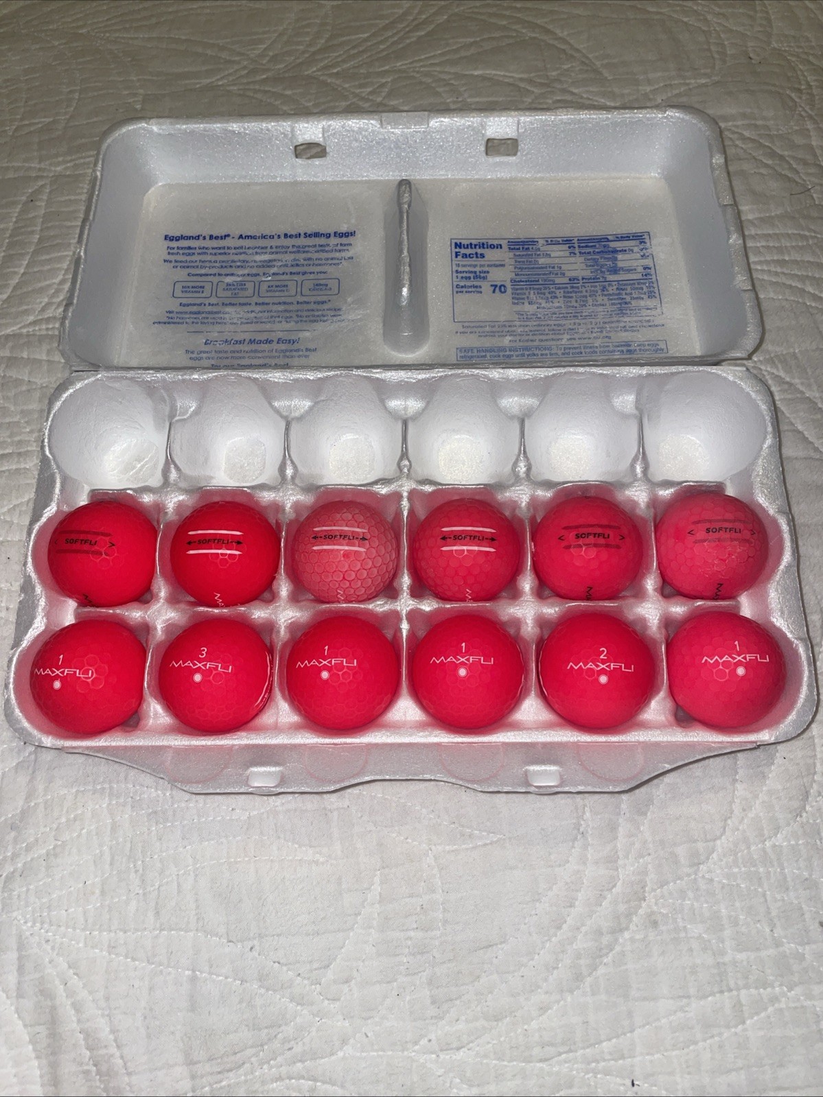 S Matte Red 12 Balls (1 Dozen)