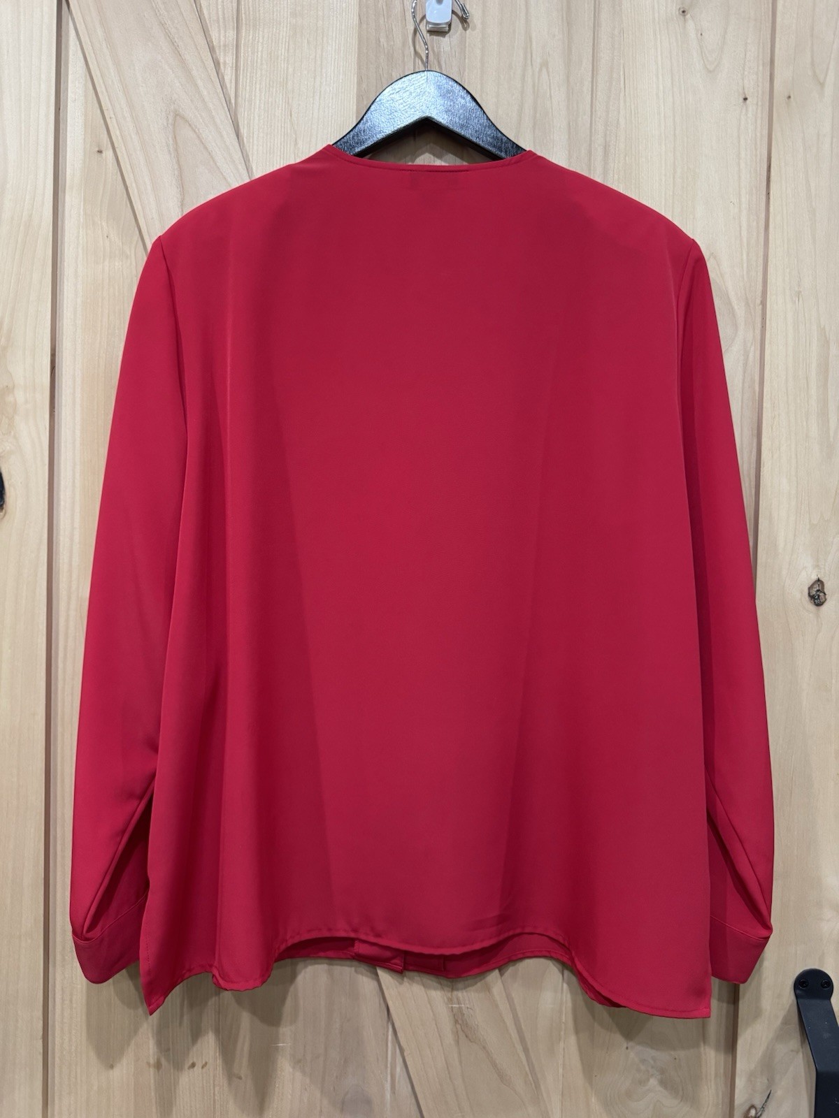 Vintage Red Notations Embroidered Button Down Shi… - image 12