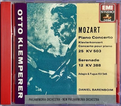 Mozart: Piano Concerto No.25 - Serenade No.12 - Otto Klemperer CD 1990 EMI
