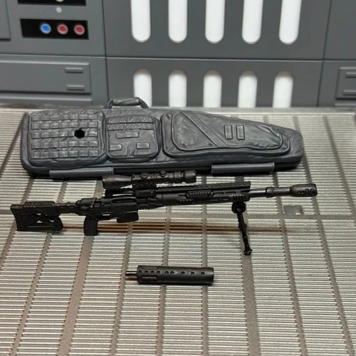 GI Joe Classified 6" Low Light #86 Sniper Assault Rifle And Rifle Case Fodder