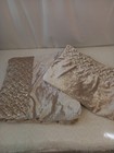 ❤️ B&M Champagne Mink Velvet Kingsize Duvet Cover And Pillowcases Vgc