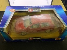 Modellino Auto Volkswagen Golf Rossa Burago 1:24