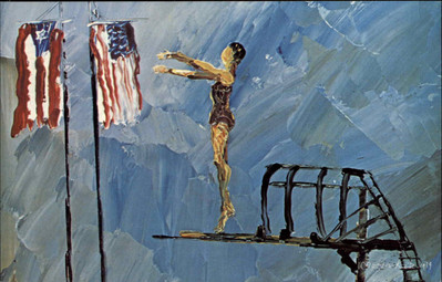 Pan Am Olympics Puerto Rico 1979 Diving #8 Vintage Postcard