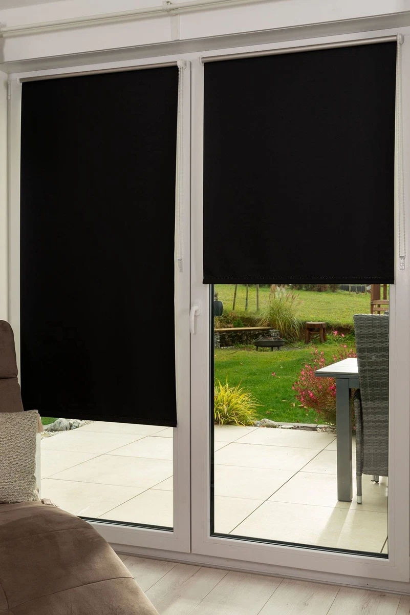 K-Home Klemmfix - Doppia tenda a rullo, senza fori, 110 cm x 200 cm (larghezza x lunghezza), colore: Bianco