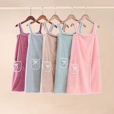 Microfiber Bath Robe Bow Bow Wrap Towel Soft Soft Shower Skirt  Women