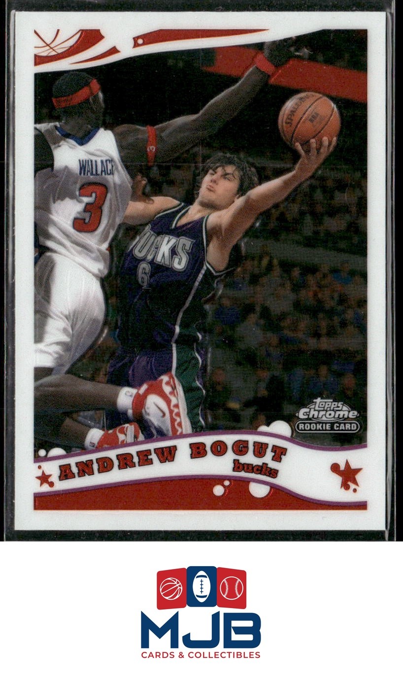 Andrew Bogut #210 Basketball Cards 2005 Topps Chrome trading card — raw and PSA graded price guide