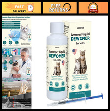 Effective Cat Dewormer - Broad Spectrum Digestive Cleanser for Hookworms, Roundw