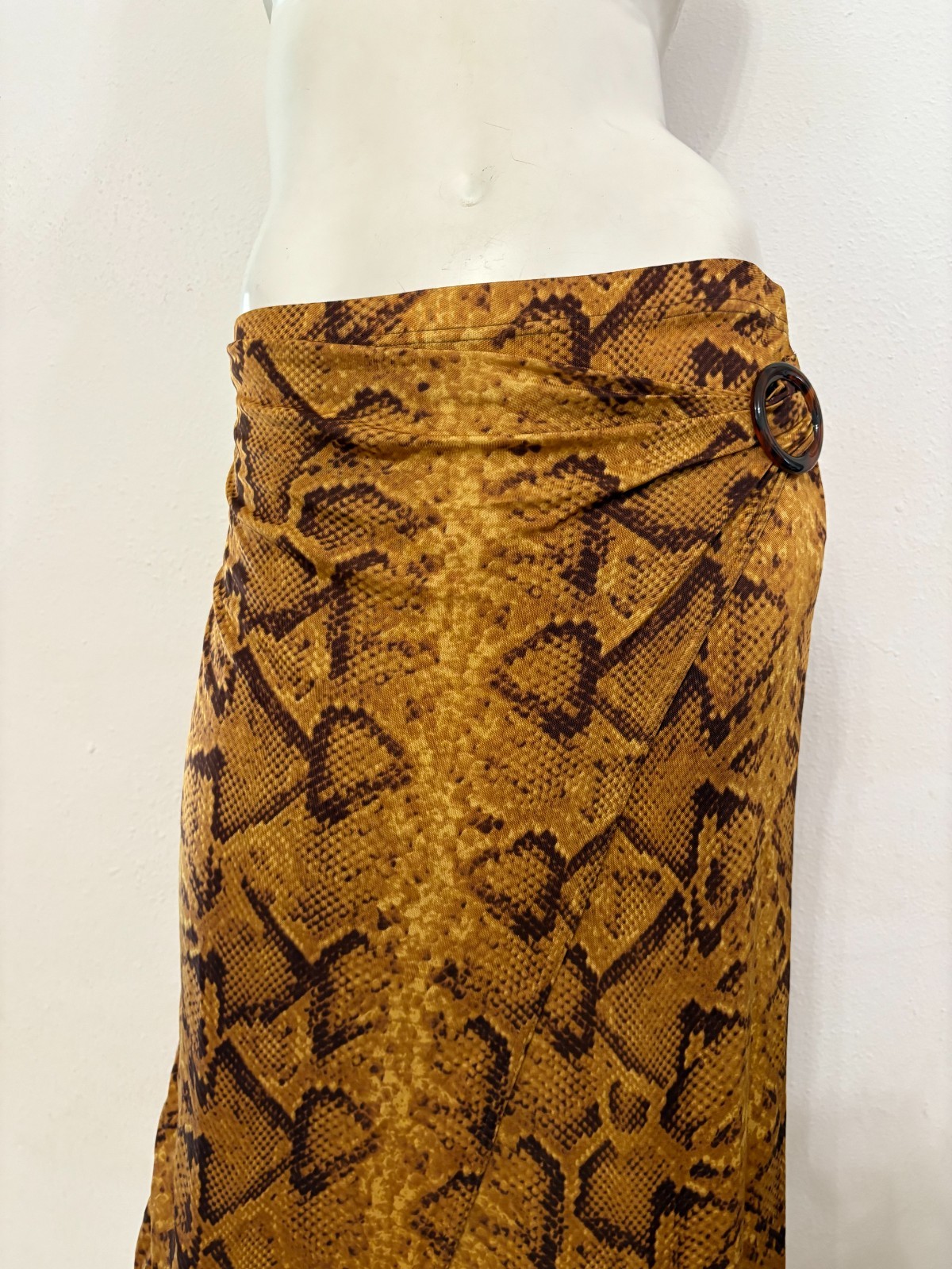 LUISA SPAGNOLI beige hazelnut python pattern skir… - image 4