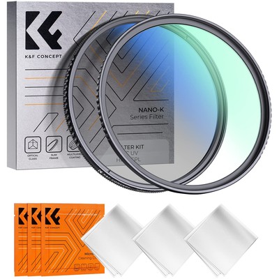 62mm UV CPL Lens Filter Kit 18 Multi Layer Coatings Circular Polarizer Filter...
