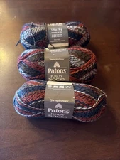 **SAME LOT #** Lot of 3 Patons Kroy Socks Yarn Grey Brown Marl Stripes #55048