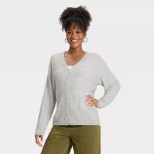Women Knit Ribbed Cardigan - Universal Thread