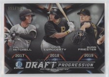 2019 Bowman Draft Chrome Progression Refractor Cal Mitchell Travis Swaggerty 1md