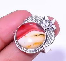 Mookaite 925 Sterling Silver Designer Artisan Handmade Ring Adjustable R17 A31