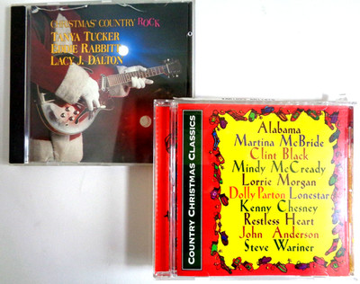 Lot 2 Christmas Country Rock (CD, 1990) & Country Christmas Classics (CD, 1998)